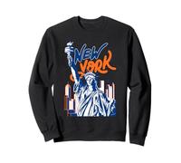 Lady Liberty New York Skyline Colorful NY Tourism Sweatshirt