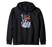 Lady Liberty New York Skyline Colorful NY Tourism Zip Hoodie