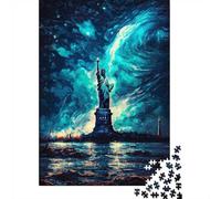 Lady Liberty Oil Painting 1000 Piece Jigsaw, Festive Gift, 52x38cm/1000pcs | For the Christmas break: Adult jigsaw puzzle with 1000 pieces offers a screen-free activity for the Christmas break.