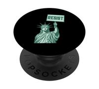 Lady Liberty Protest - Feminist Equality Resist Distressed PopSockets Adhesive PopGrip
