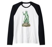 Lady Liberty Taking Back Her Freedom Statue Raglan Baseball Tee