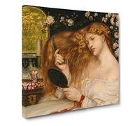 Lady Lilith by Dante Gabriel Rossetti Canvas Print | Gallery Wrapped 30mm Frame Wall Art | 20x20 inches | Ready to Hang | Modern People Picture | Living Room Bedroom Lounge Office