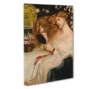 Lady Lilith By Dante Gabriel Rossetti Canvas Print | Gallery Wrapped 30mm Frame Wall Art | 30x20 inches | Ready to Hang | Classic People Picture | Living Room Bedroom Lounge Office