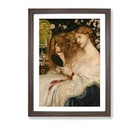 Lady Lilith By Dante Gabriel Rossetti Classic Painting Framed Print | A2 Walnut Framed Wall Art | Ready to Hang | Classic Historical Picture | Living Room Bedroom Lounge Office