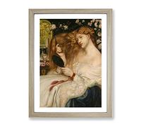 Lady Lilith By Dante Gabriel Rossetti Classic Painting Framed Wall Art Print, Ready to Hang Picture for Living Room Bedroom Home Office Décor, Oak A3 (34 x 46 cm)