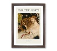 Lady Lilith By Dante Gabriel Rossetti Exhibition Museum Painting Framed Wall Art Print, Ready to Hang Picture for Living Room Bedroom Home Office Décor, Walnut A2 (64 x 46 cm)