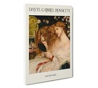 Lady Lilith Dante Gabriel Rossetti Canvas Print | Gallery Wrapped 30mm Frame Wall Art | 30x20 inches | Ready to Hang | Contemporary People Picture | Living Room Bedroom Lounge Office