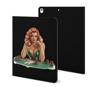 Lady Luck Poker Funny Tablet Case with Pen Slot Lightweight Hard Protective Cover Compatible with iPad 2020/Pro 2020/Pro 2021/Air4/Air5