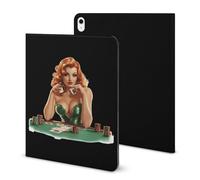 Lady Luck Poker Funny Tablet Case with Pen Slot Lightweight Hard Protective Cover Compatible with iPad 2020/Pro 2020/Pro 2021/Air4/Air5
