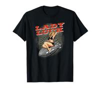 Lady Luck" Super nice Bomber nose art t-shirt T-Shirt