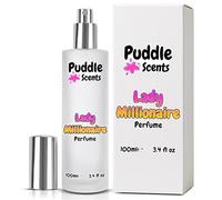 Lady Millionaire Perfume Spray - 100ml Parfum in Frosted White Glass Bottle - Perfume Scent - Branded Gift Box - Vegan Friendly - Puddle of Wax - Made in the UK
