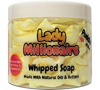 Lady Millionaire Whipped Soap Body Wash - 150g - Natural Oils and Butters - Perfume Scent - Vegan Friendly - Puddle of Wax - Made in the UK