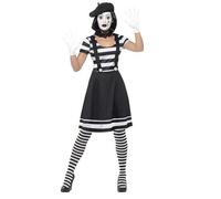 Lady Mime Artist Fancy Dress Costume