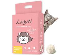 Lady N Cat Attract Tofu Litter - Natural Attractant Formula for Litter Box Training, Calming Pheromone for Multi-Cat Homes, Granular Mini-Pellet Shape for Self-Cleaning Box, 9lb