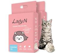 Lady N Granular Tofu Cat Litter Mini-Pellet Compatible with Automatic Self Cleaning Cat Litter Box, Strong Clumping, Low Dust, Activated Charcoal Odor Control 18lb