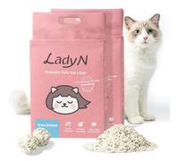 Lady N Granular Tofu Cat Litter Mini-Pellet Compatible with Automatic Self Cleaning Cat Litter Box, Strong Clumping Ultra Absorbent Natural Litter, Low Tracking, Odor Control Activated Charcoal18lb