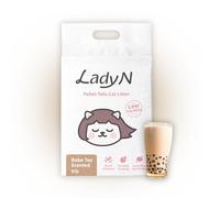Lady N Pellet Tofu Cat Litter, Boba Tea Scent, Strong Clumping, Ultra Absorbent, Natural Food-Grade Ingredients, Dust-Free, Low Tracking, Enviro-Probiotic Odor Control, Water-Soluble (9lb)
