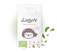 Lady N Pellet Tofu Cat Litter, Strong Clumping, Ultra Absorbent Natural Litter, Dust-Free with Low Tracking Cat Litter Pellets, Enviro-Probiotic for Odor Control 9lb (Yosemite Woody Scent)