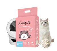 Lady N Tofu Cat Litter, Low Dust Compatible with Auto-Box Unscented 9lb | Mini-Pellet Shape, Strong Clumping, Ultra Absorbent, Activated Charcoal Odor Control