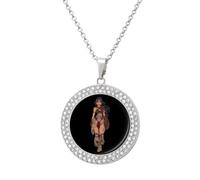 Lady Native U.S. Indian Diamond Necklace Pendant Necklaces Jewelry