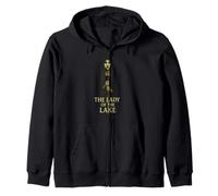 Lady of the Lake Enchanting Gothic Myth Zip Hoodie