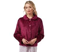 Lady Olga Embossed Button Bed Jacket 4163 Dark Rose 10-12