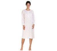 Lady Olga Ladies Bethan Floral Jersey Cuddleknit Brushed Nightdresses Pink 14-16