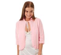 Lady Olga Ladies Knitted Bed Jackets Crochet Design Pink 16-18