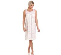 Lady Olga Ladies Nightie Jersey Floral Sleeveless Nightdress Nightwear Pink 18/20