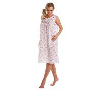 Lady Olga Poly Cotton Sleeveless Summer Nightie 24317 Pink 14-16