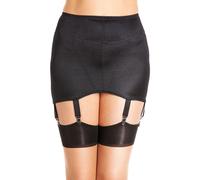 Lady Olga Women's British Made Vintage Retro Style Controlling 6 Strap Girdle in Black | Size: Large Lady Olga Black L