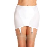 Lady Olga Women's British Made Vintage Retro Style Controlling 6 Strap Girdle in White | Size: Small Lady Olga White S