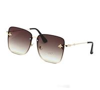 Lady Oversize Rimless Square Bee Sunglasses Women Men Small Glasses Gradient Sun Glasses Female-C2