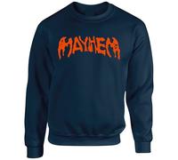 Lady Pretty Gaga Mayhem UK Tour Sweatshirt, Pop Icon Concert Logo Graphic Jumper, Music Lover Top(L, Navy)