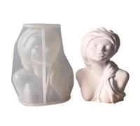 Lady Sculpture Silicone Candle Molds for Candle Soap Making The Shape Female Statue Silicone Molds for Epoxy Resin Long Hair Beauty Figure