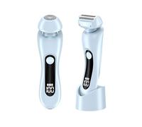 Lady Shavers for Women,Comfort 2-in-1 Electric Razor with Wet and Dry Use,Bikini Trimmer,Rechargeable Hair Removal Kit for Face Body Arms Legs Underarm (Blue)