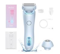 Lady Shavers for Women Rechargeable, 2 in 1 Waterproof Electric Razor for Women, Wet & Dry Electric Shaver, Painless Hair Removal for Different Body Parts (Blue)