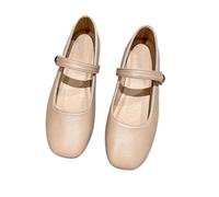 Lady Shoes Size 10 Women's Soft Leather Flat Light Steps Elegant Walking Ballet Pumps Women Leather (Khaki, 6)