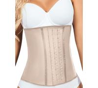 Lady Slim Fajas Colombianas Reductoras Y Moldeadoras para Mujer Underbust Latex Waist Trainer Hourglass Body Shaper for Women, Beige, XS