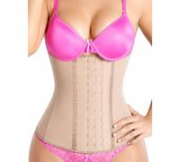 Lady Slim Fajas Colombianas Reductoras Y Moldeadoras para Mujer Underbust Waist Cincher Sport Girdle Hourglass Body Shaper, Beige, XXS