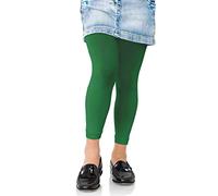 Lady Sofia Girls Microfiber Opaque Footless Tights 60 Denier (6-8 Years (122cm), Dark Green)