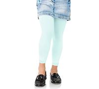 Lady Sofia Girls Microfiber Opaque Footless Tights 60 Denier (6-8 Years (122cm), Light Blue)