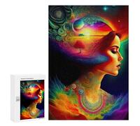 Lady Synesthesia Percepts: Seasonal Gift, 300 PCS Decorative Wooden Puzzle, for Screen-Free Relaxation at Home