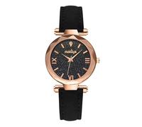 Lady Watches Frosted Belt Point Watch Scale Dotted Unisex Watch with Roman Little Women Watch (Black, One Size)