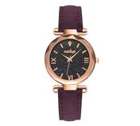 Lady Watches Frosted Belt Point Watch Scale Dotted Unisex Watch with Roman Little Women Watch (Purple, One Size)