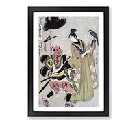 Lady with a Falcon by Kitagawa Utamaro Framed Print | A2 Black Framed Wall Art | Ready to Hang | Modern Nature Picture | Living Room Bedroom Lounge Office