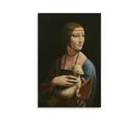 Lady with An Ermine - Leonardo Da Vinci Artworks Picture Print Poster Wall Art Painting Canvas Decor Home Posters 20x30inch(50x75cm)