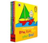 Ladybird Action Rhymes Collection 4 Books Bundle with Gift Journal (Heads Shoulders Knees And Toes, One Two Buckle My Shoe, Horsey Horsey Dont You Stop, Row Row Row Your Boat)
