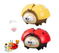Ladybird Ball Blower, 2 Pack Ladybug Air Ball Toy, Electric Animal Seven-Spot Ladybug Suspension Balls Game, Cartoon Blowing Balls Fun Slide Machine Toy, Sensory Training Educational Toys