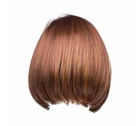 Ladybird Costume Women's Brown Short Hair Girls Wave Head Short Straight Hair High Temperature Silk Wig Men Short (Gold, One Size)